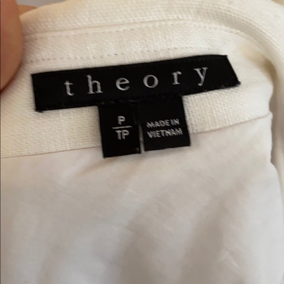 Theory white Linen Vest - Picture 3 of 4